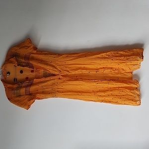 Dosa Cotton Dress, Orange, size 2